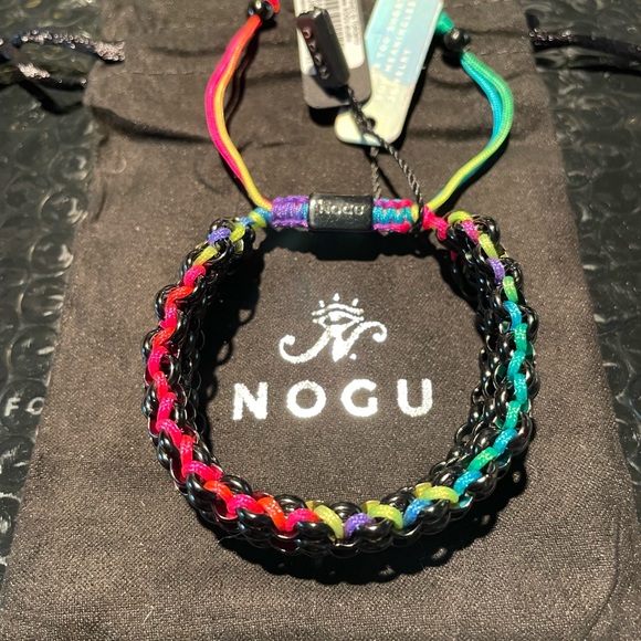 💛❤️ NOGU Deluxe Kismet Spectrum Gunmetal Adjustable Bracelet 💙💜 - Picture 3 of 6